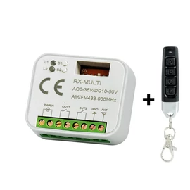 Vevő 2  csatornás univerzális RX-MULTI 433-868MHz + ajándék távirányító