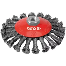 Döntött sodrott körkefe M14 100 mm. acél YATO