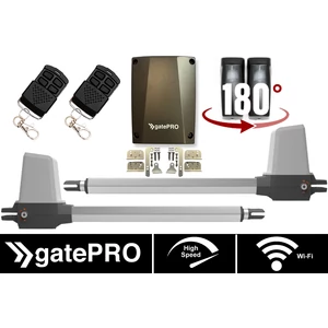 gatePRO TERRIER WiFi 200 kétszárnyú kapunyitó garnitúra 2 év garanciával max. 2x2,5 m. kapuszárnyhoz