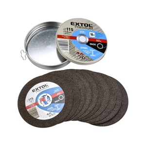 Vágókorong acél/inox 125x22x1 Extol 10 db dobozos