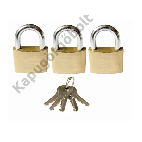Lakat 30 mm 3 db. azonos zárlatú 