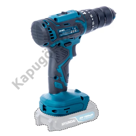 Hyundai HYD-20VFBL 20V-os Akkus fúró ütvefúró-csavarozó fém tokmány Brushless motor (akku és töltő nélkül)