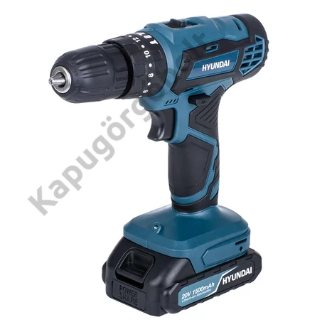 Hyundai HYD-20VFBL 20V Akkus fúró ütvefúró-csavarozó fém tokmány Brushless motor 1db akku + töltő