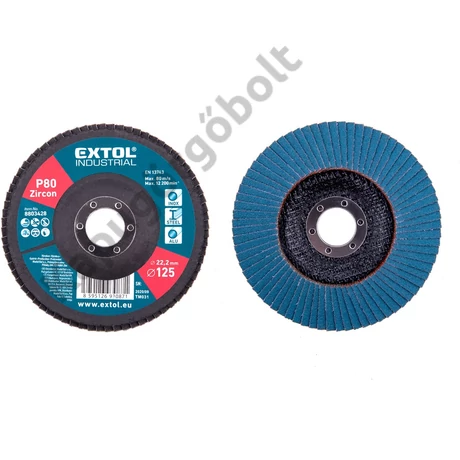 Csiszoló korong lamellás 125x7x25 P40 Extol
