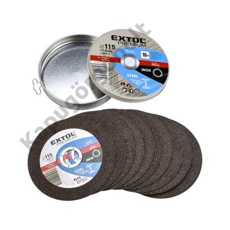 Vágókorong acél/inox 125x22x1 Extol 10 db dobozos