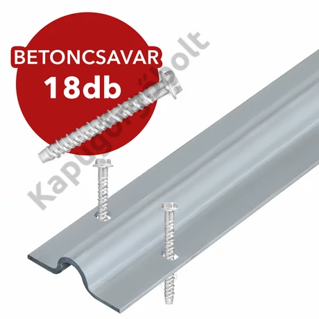 Tolókapu sín U" profil, csavarozható 3 m. R10 + 18 db betoncsavar 