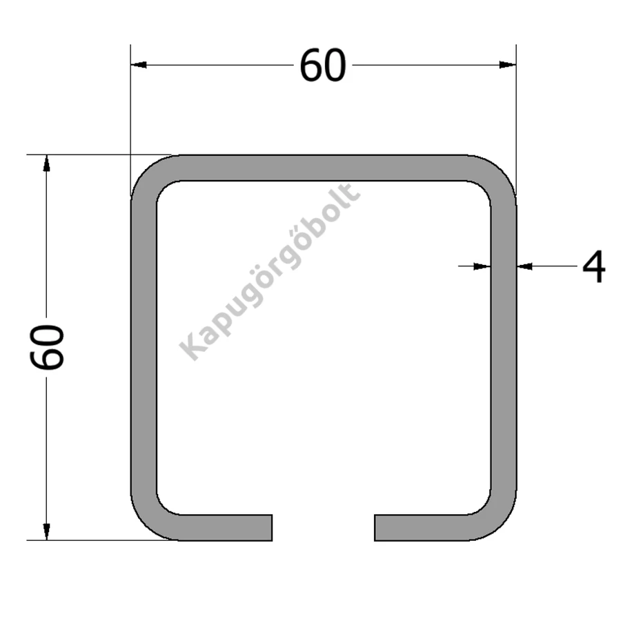 S-66 C” sín 60x60x4 mm. natúr 6 fm. 
