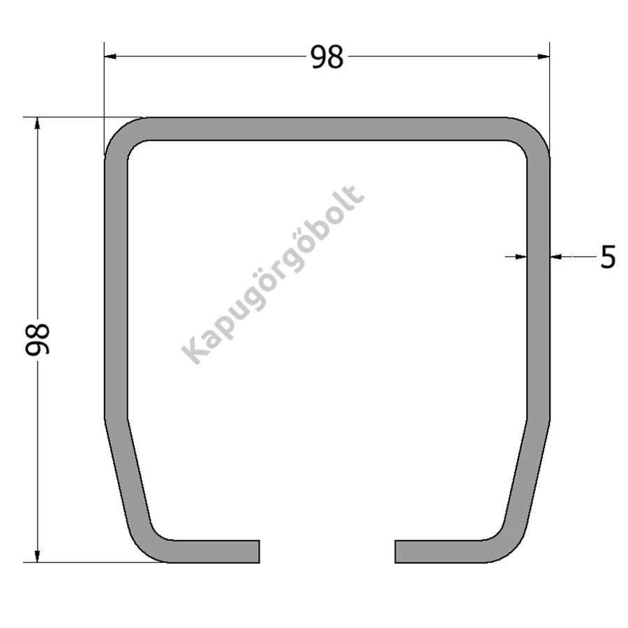 S-98 C” sín, 98x98x5 mm. natúr 6 fm