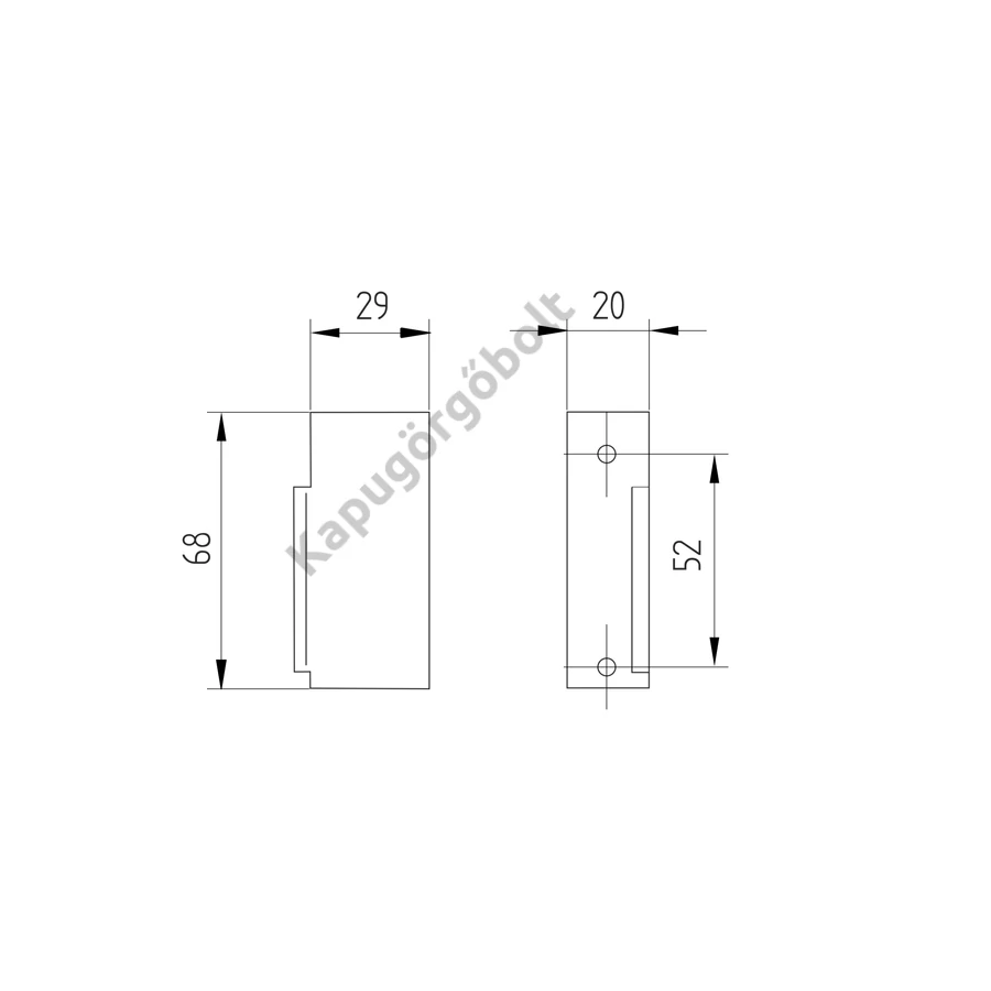 Elektromos zárfogadó 12-24V AC/DC Rollkit
